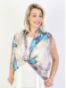 Butterfly Print 100% Silk Scarf